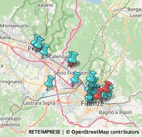 Mappa Via Donatello, 50019 Sesto Fiorentino FI, Italia (7.3985)