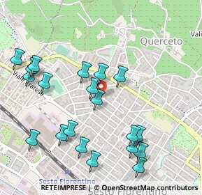 Mappa Via Donatello, 50019 Sesto Fiorentino FI, Italia (0.57)