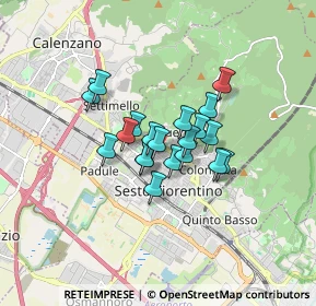 Mappa Via Donatello, 50019 Sesto Fiorentino FI, Italia (1.0935)