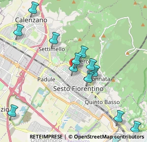 Mappa Via Donatello, 50019 Sesto Fiorentino FI, Italia (2.85438)
