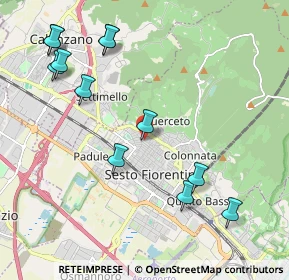 Mappa Via Donatello, 50019 Sesto Fiorentino FI, Italia (2.42667)
