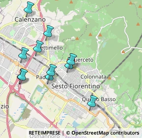 Mappa Via Donatello, 50019 Sesto Fiorentino FI, Italia (2.07636)