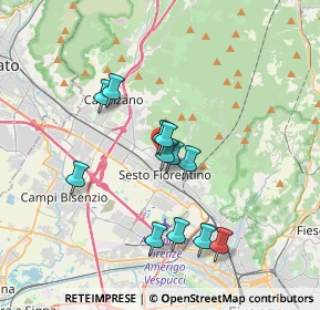 Mappa Via Donatello, 50019 Sesto Fiorentino FI, Italia (3.11333)