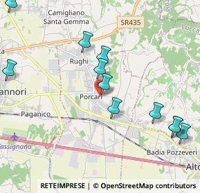 Mappa Via Roma, 55016 Porcari LU, Italia (2.86429)
