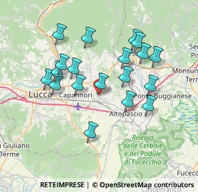 Mappa Via Roma, 55016 Porcari LU, Italia (7.00632)