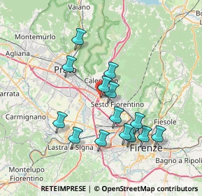 Mappa Via degli Olmi, 50019 Calenzano FI, Italia (6.97214)