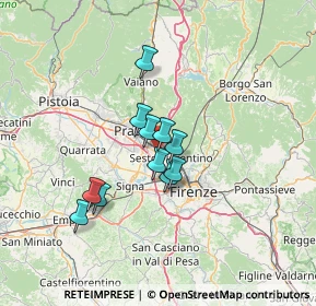 Mappa Via degli Olmi, 50019 Calenzano FI, Italia (9.93636)