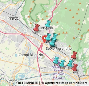 Mappa Via degli Olmi, 50019 Calenzano FI, Italia (3.60727)