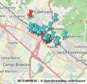 Mappa Via degli Olmi, 50019 Calenzano FI, Italia (1.048)