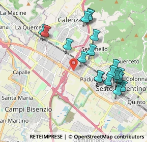 Mappa Via degli Olmi, 50019 Calenzano FI, Italia (2.0485)