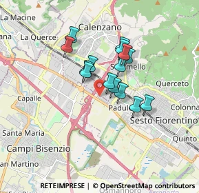 Mappa Via degli Olmi, 50019 Calenzano FI, Italia (1.28933)