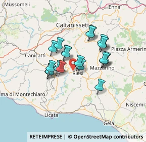 Mappa Contrada, 93016 Riesi CL, Italia (11.7405)
