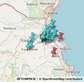 Mappa Via Caltanissetta, 96016 Lentini SR, Italia (7.3945)