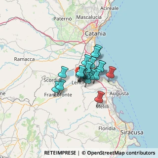 Mappa Via Bari, 96016 Lentini SR, Italia (7.5745)