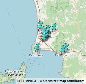 Mappa Via Piombinese, 57021 Campiglia Marittima LI, Italia (6.8875)
