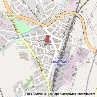 Mappa Via Isonzo,  15, 53043 Chiusi, Siena (Toscana)