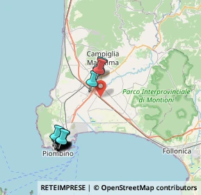 Mappa SS1 Via Aurelia Variante, 57021 Campiglia Marittima LI, Italia (9.32733)