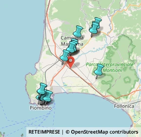 Mappa SS1 Via Aurelia Variante, 57021 Campiglia Marittima LI, Italia (7.56)