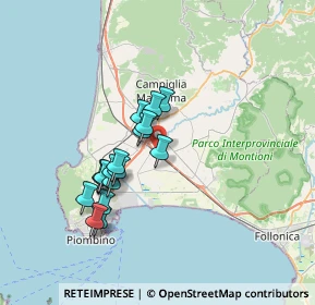 Mappa SS1 Via Aurelia Variante, 57021 Campiglia Marittima LI, Italia (6.08176)