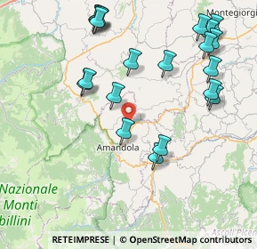 Mappa Via Caccianebbia, 63857 Amandola FM, Italia (9.6345)