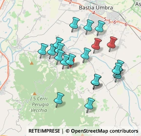 Mappa Via Montebalacca, 06084 Bettona PG, Italia (3.4775)