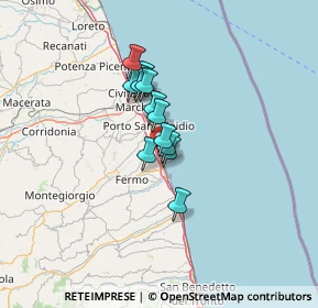 Mappa 63900 Lido di Fermo FM, Italia (8.55231)