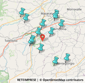 Mappa Contrada Villamagna, 62010 Urbisaglia MC, Italia (7.37154)