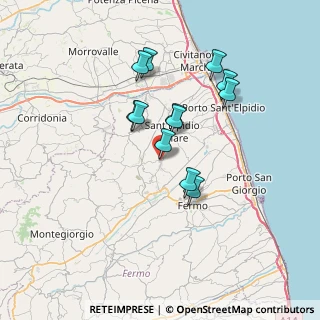 Mappa Via Patrioti, 63015 Monte Urano FM, Italia (6.075)