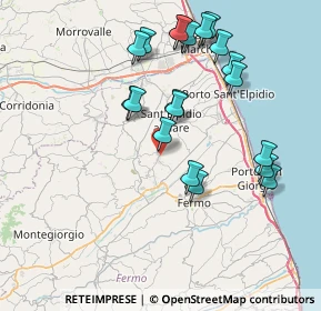 Mappa Via Genova, 63015 Monte Urano FM, Italia (8.051)