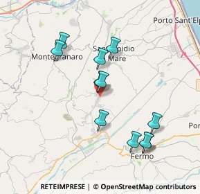 Mappa Via Genova, 63015 Monte Urano FM, Italia (3.63364)