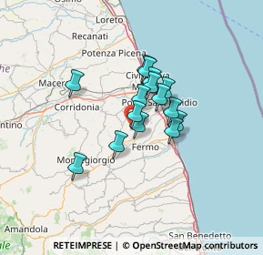 Mappa Via Genova, 63015 Monte Urano FM, Italia (9.074)