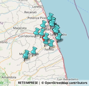 Mappa Via Genova, 63015 Monte Urano FM, Italia (10.124)