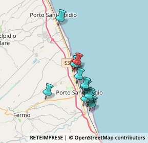 Mappa Via Giovanni da Verrazzano, 63900 Lido di Fermo FM, Italia (3.08231)