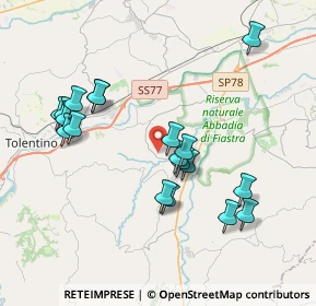 Mappa Contrada Entogge, 62010 Urbisaglia MC, Italia (3.86842)