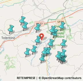 Mappa Contrada Entogge, 62010 Urbisaglia MC, Italia (3.9535)