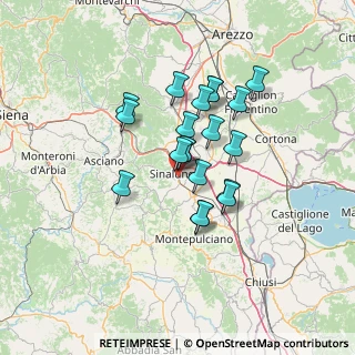 Mappa SS Siena-Bettolle, 53048 Sinalunga SI, Italia (10.784)