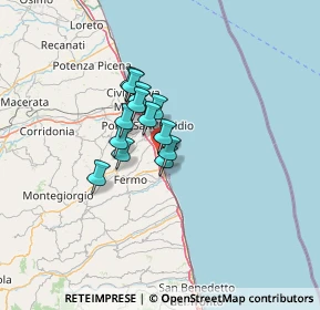 Mappa Via Carlo Bergamini, 63900 Lido di Fermo FM, Italia (8.00615)