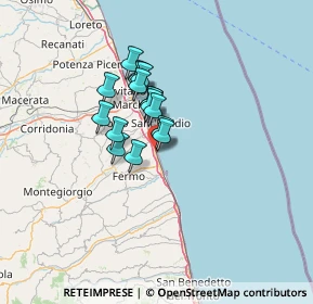 Mappa Via G. Da Verrazzano, 63900 Lido di Fermo FM, Italia (8.92875)