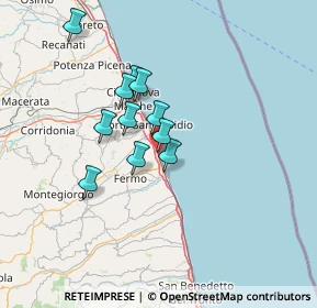 Mappa Via G. Da Verrazzano, 63900 Lido di Fermo FM, Italia (10.72364)