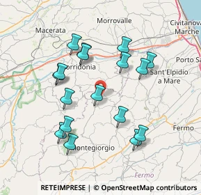 Mappa Contrada Selve Lunghe, 63815 Monte San Pietrangeli FM, Italia (7.34588)