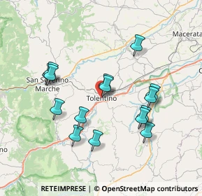 Mappa Via Roma, 62029 Tolentino MC, Italia (7.26867)