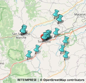 Mappa Via Vitale Vitali, 62029 Tolentino MC, Italia (5.90579)