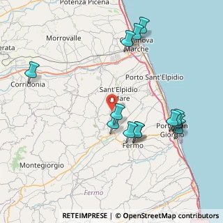 Mappa Via Adriatico, 63813 Monte Urano FM, Italia (8.69538)