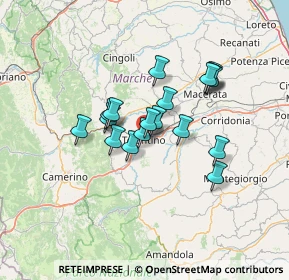 Mappa Via Guglielmo Oberdan, 62029 Tolentino MC, Italia (10.52611)