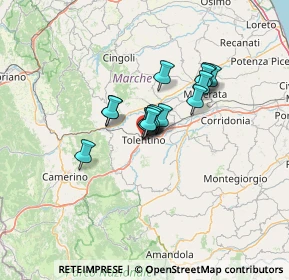 Mappa Via Guglielmo Oberdan, 62029 Tolentino MC, Italia (8.31733)