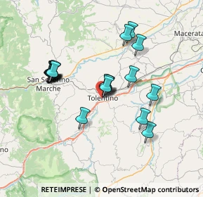 Mappa Via del Vallato, 62029 Tolentino MC, Italia (6.718)