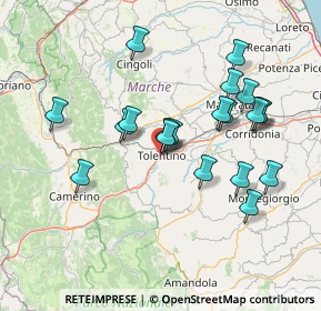 Mappa Via del Vallato, 62029 Tolentino MC, Italia (14.4915)