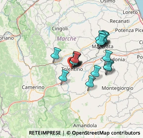 Mappa Via del Vallato, 62029 Tolentino MC, Italia (10.2205)
