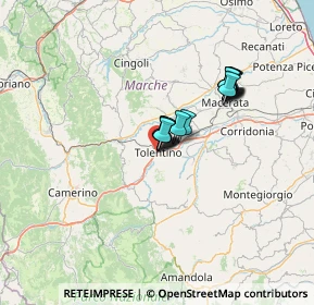 Mappa Via del Vallato, 62029 Tolentino MC, Italia (9.754)