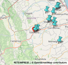 Mappa Via del Vallato, 62029 Tolentino MC, Italia (18.16769)